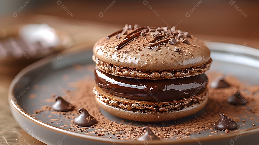 Lindos macarons sobre fundo isolado