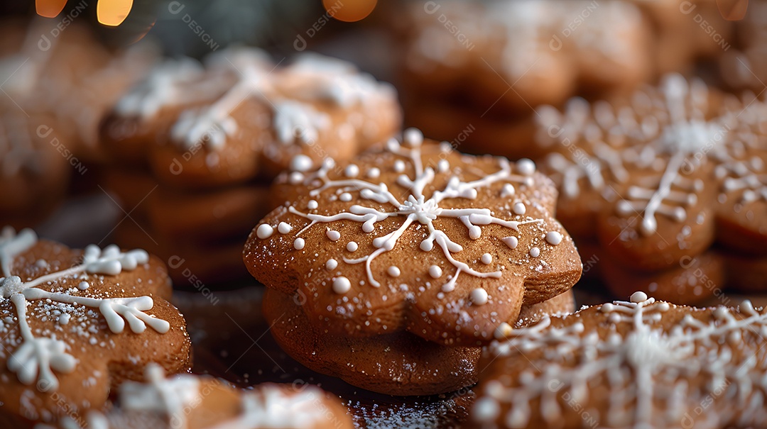 Biscoitos sobre fundo isolado