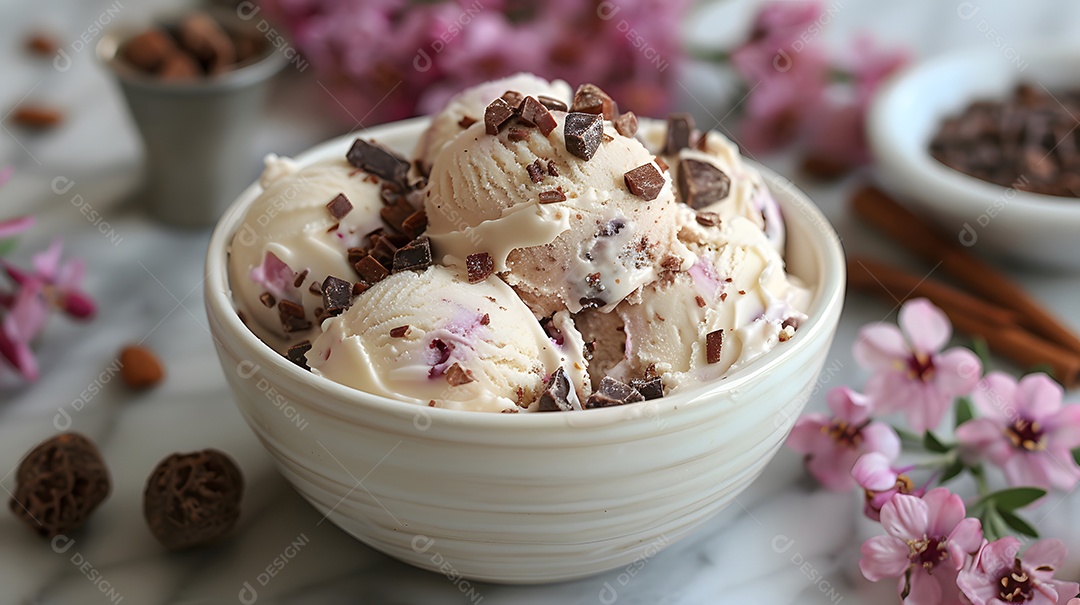 Delicioso sorvete sobre fundo isolado