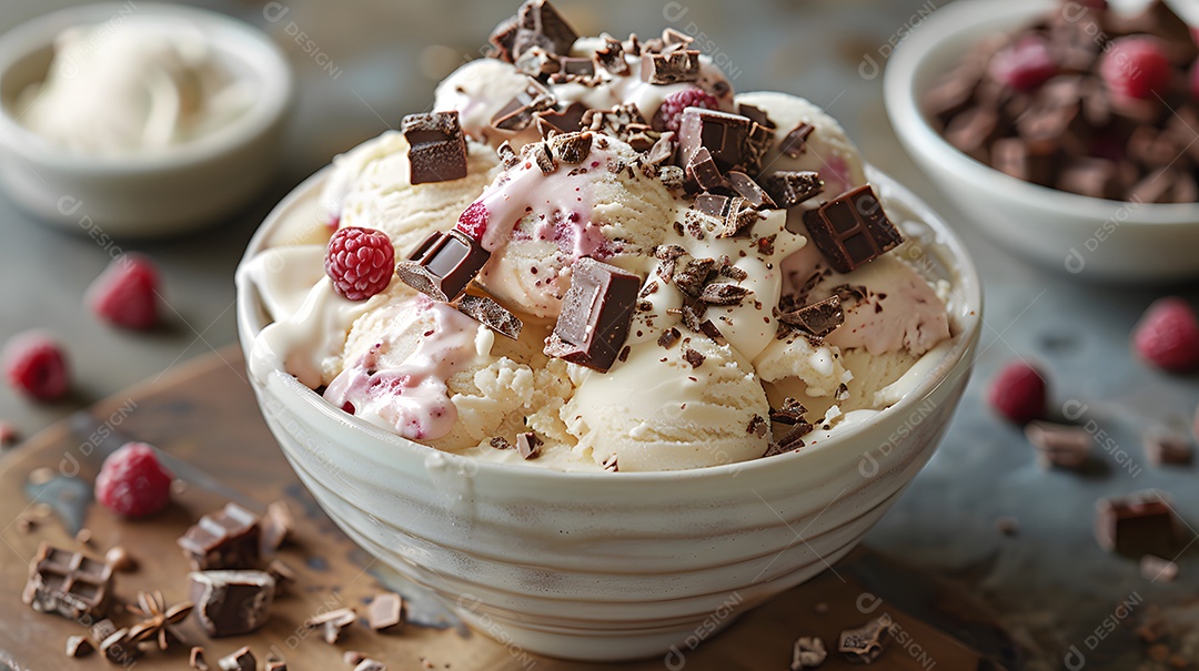 Delicioso sorvete sobre fundo isolado