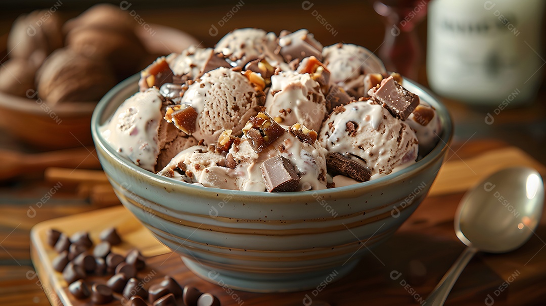 Delicioso sorvete sobre fundo isolado