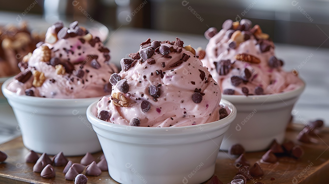 Delicioso sorvete sobre fundo isolado