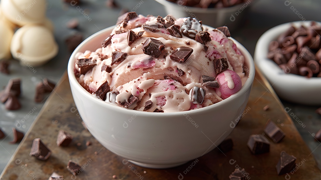 Delicioso sorvete sobre fundo isolado