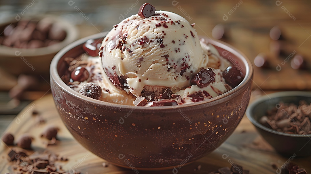 Delicioso sorvete sobre fundo isolado