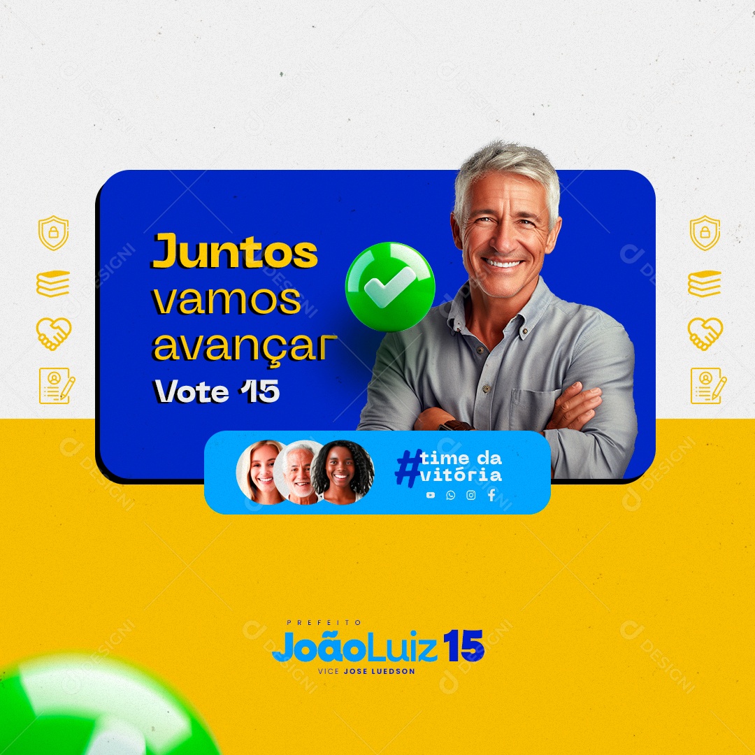 Política Juntos Vamos Avança Social Media PSD Editável