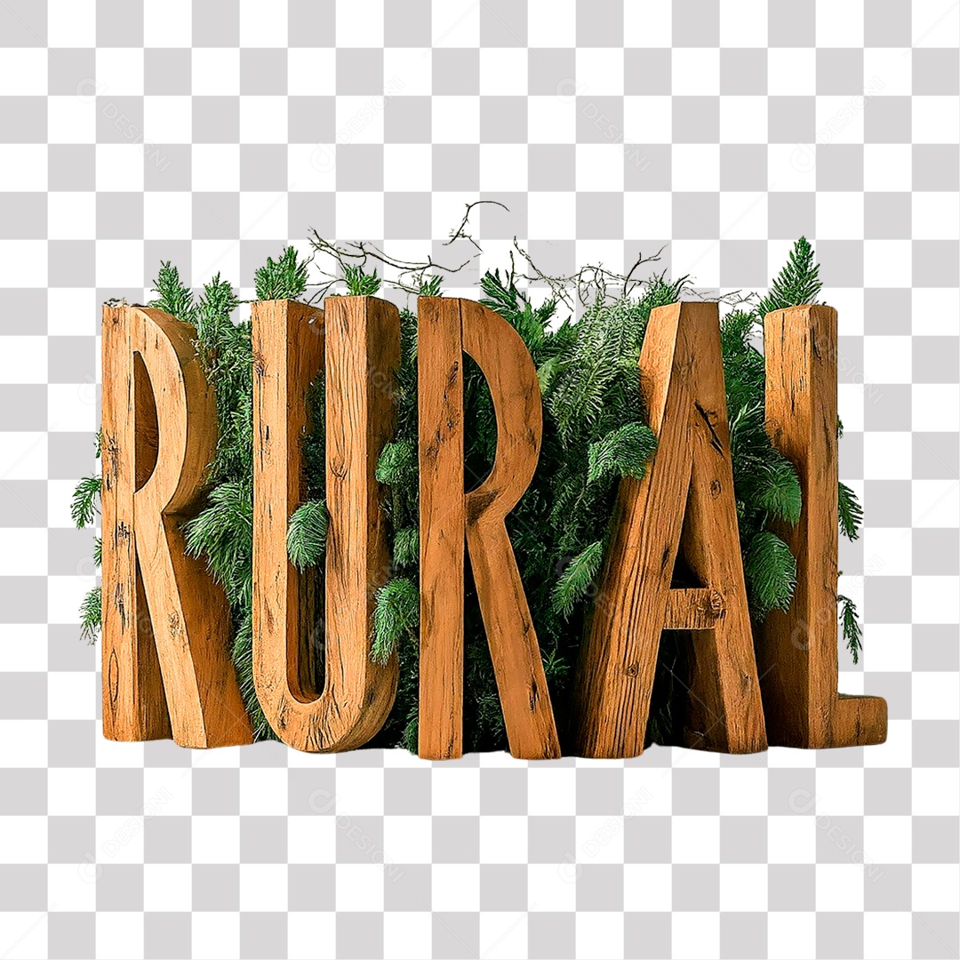 Rural 3D Seal for Transparent PNG Composition