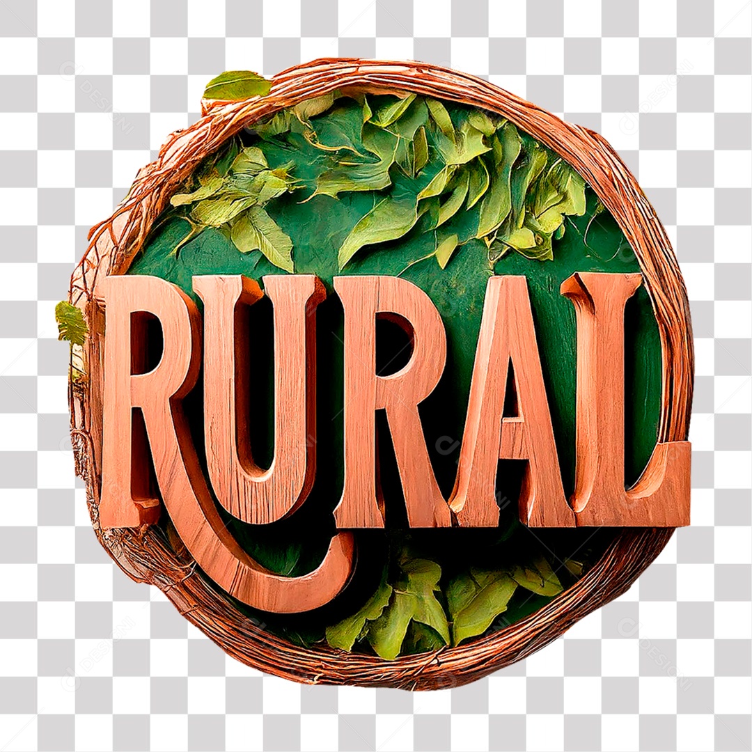 Rural Selo 3D para Composição PNG Transparente