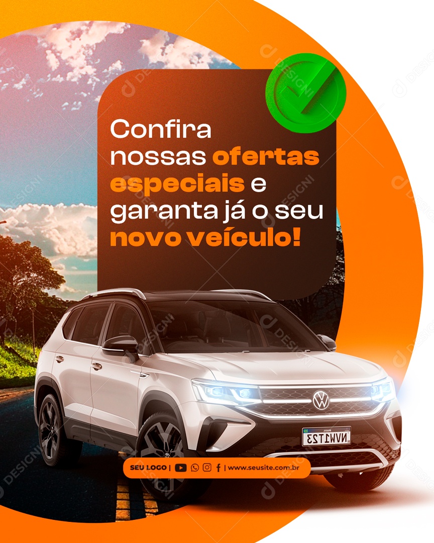 Confira nossas Ofertas e Garanta já o seu novo Veículo Social Media PSD Editável