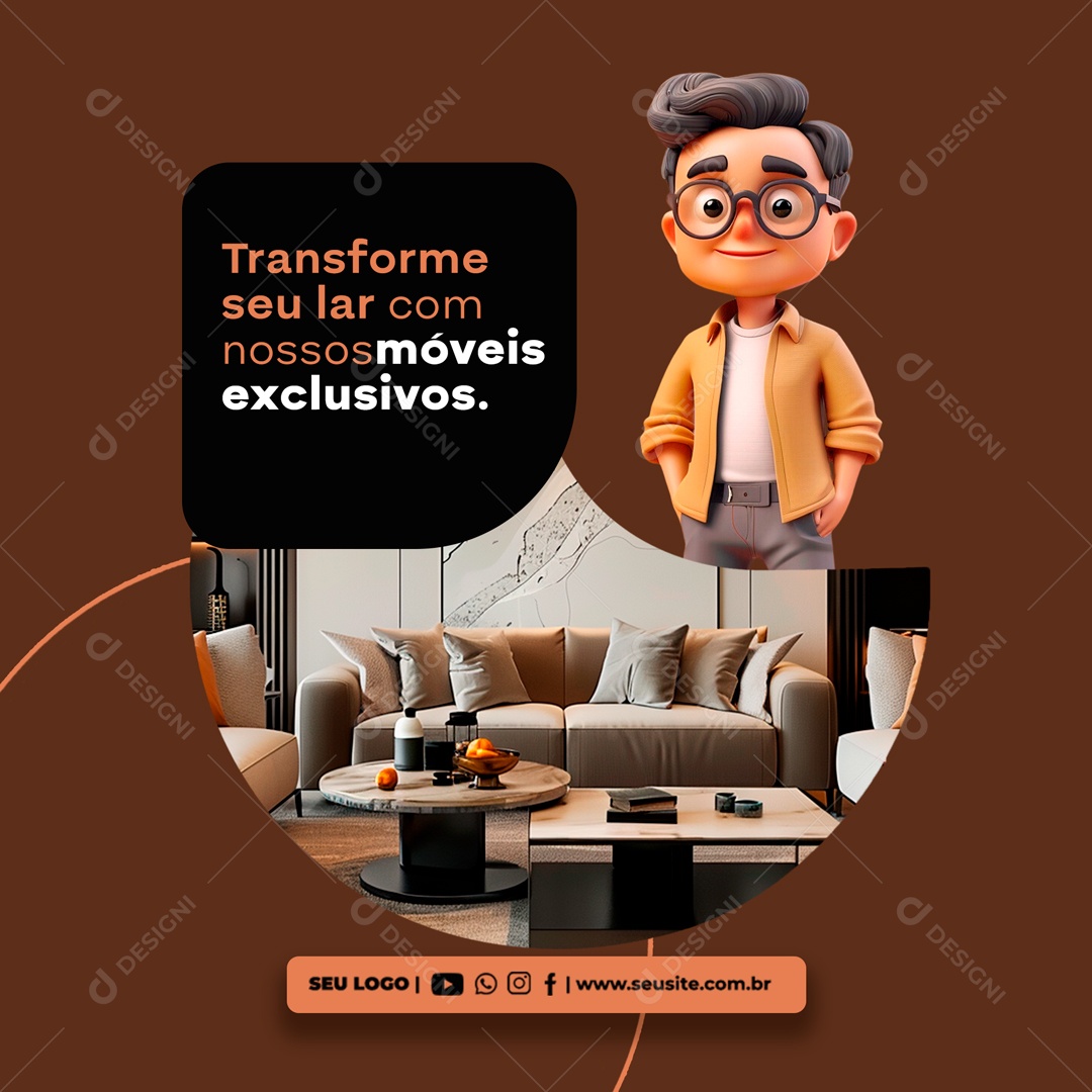 Transform Your Home with Our Exclusive Social Media Editable PSD Furniture
