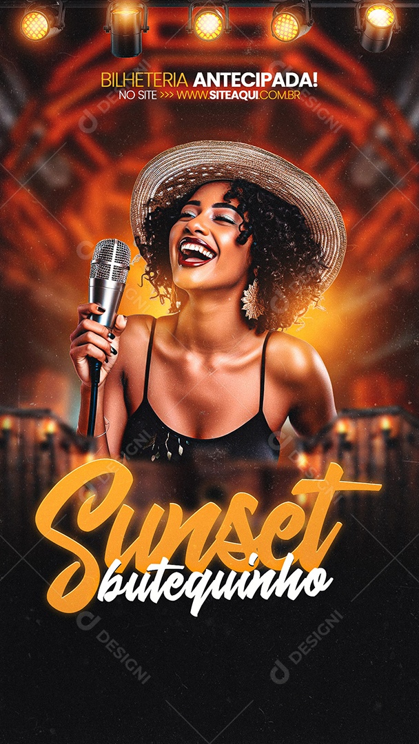 Story Flyer Sunset Butequinho Social Media PSD Editável