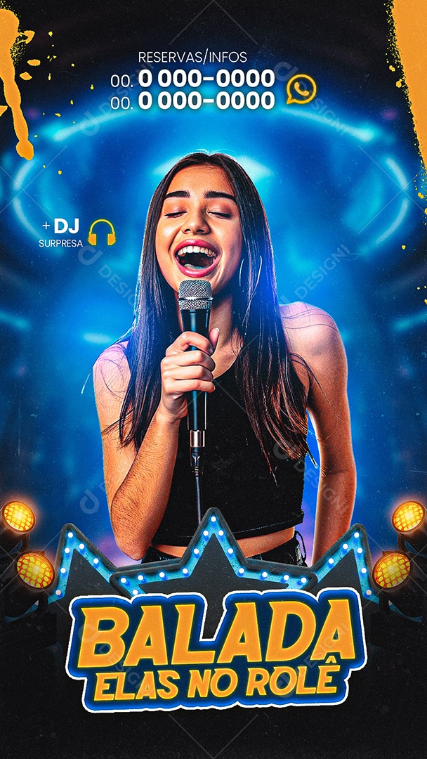 Story Flyer Balada Elas no Rolê Social Media PSD Editável