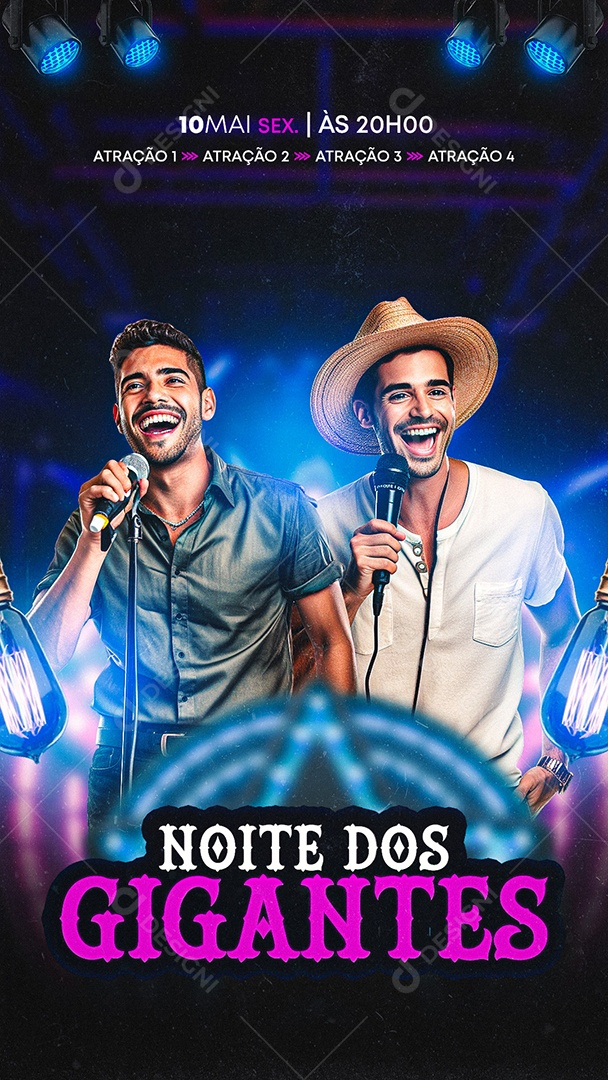 Story Flyer Noite dos Gigantes Social Media PSD Editável