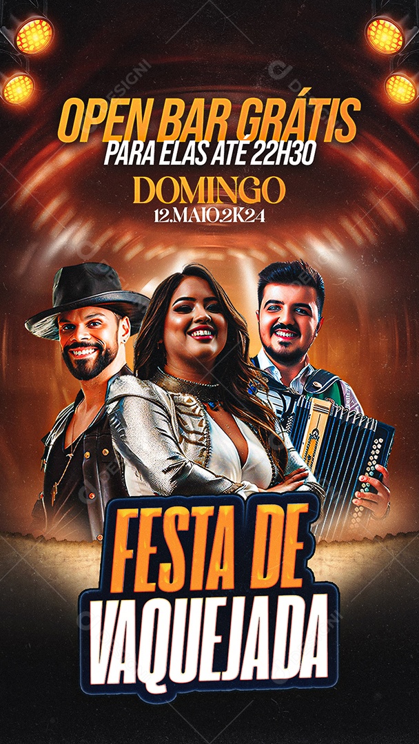 Story Flyer Festa de Vaquejada Social Media PSD Editável