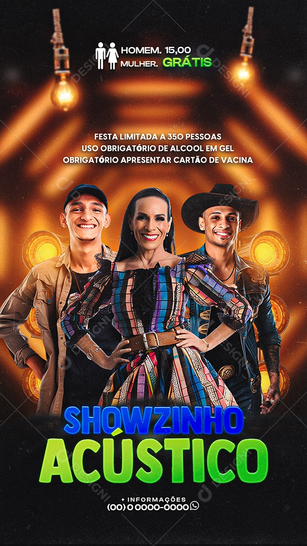 Story Flyer Showzinho Acoustic Social Media PSD Editable