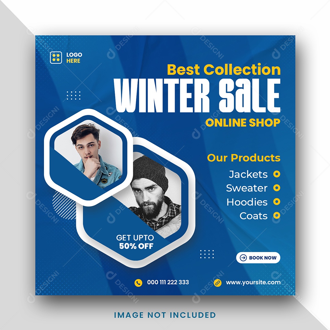 Coleção de Inverno Loja de Roupas Social Media PSD Editável