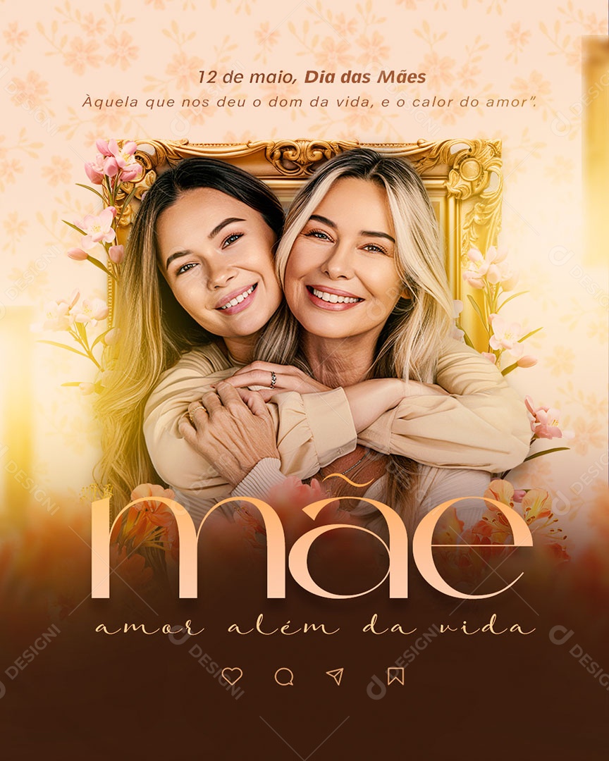 Dia das Mães 12 de Maio Amor Além da Vida Social Media PSD Editável