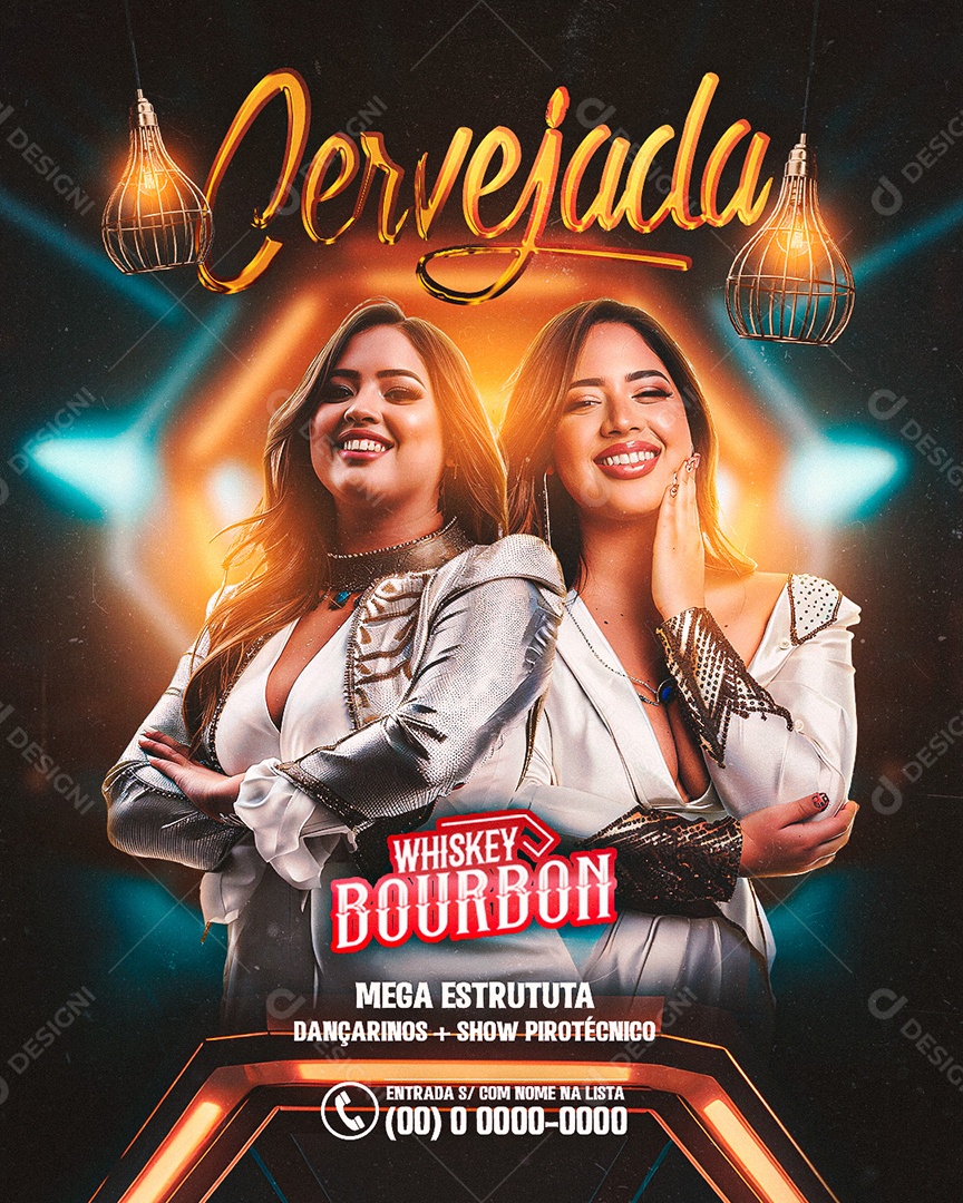 Flyer Cervejada Mega Estrutura Social Media PSD Editável