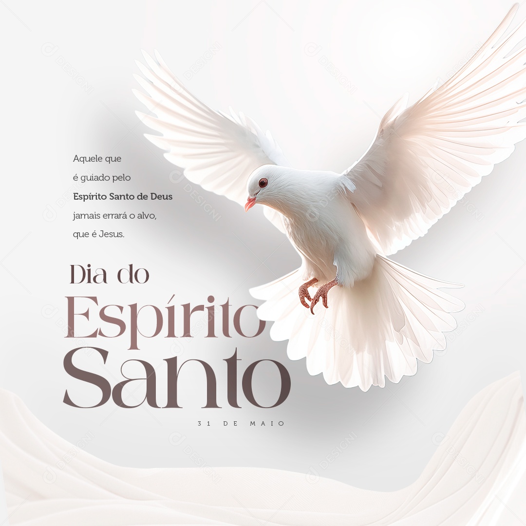 Dia do Espirito Santo 31 de Maio Social Media PSD Editável