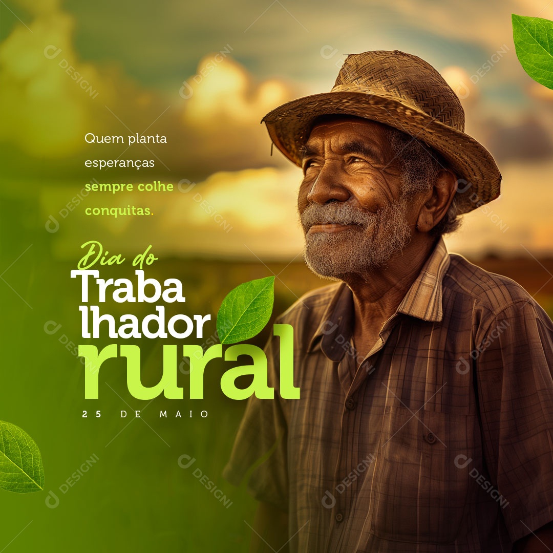 Dia do Trabalhador Rural 25 de Maio Social Media PSD Editável
