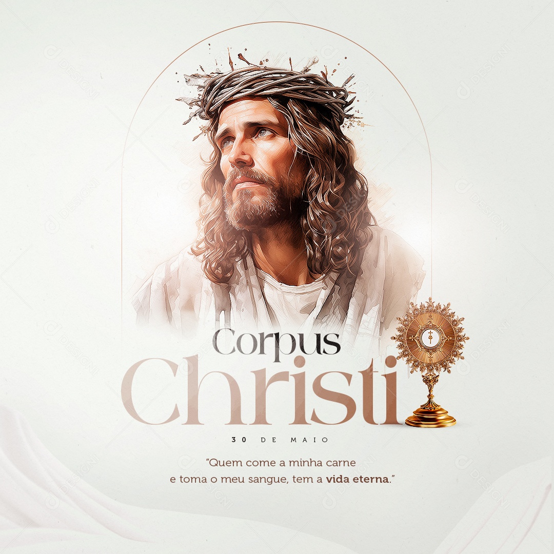 Corpus Christi 30 de Maio Social Media PSD Editável
