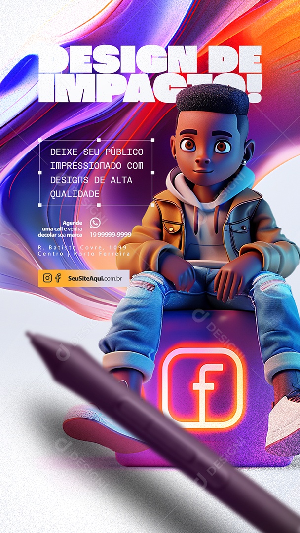 Story Marketing Design de Impacto Deixe seu Público Impressionado Social Media PSD Editável