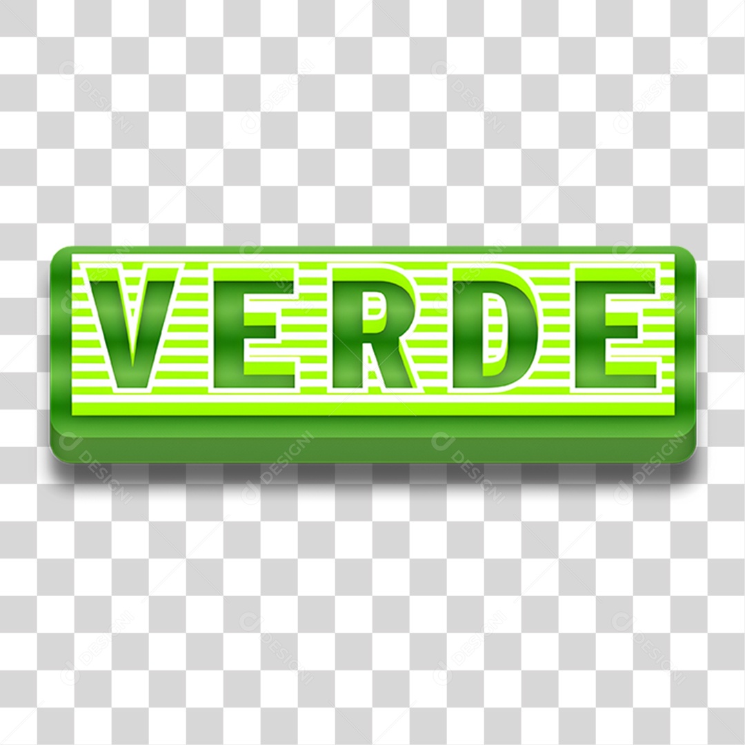 Texto 3D Verde PNG Transparente