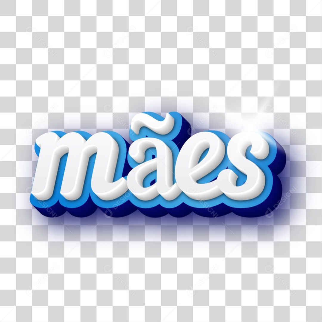 Texto 3D Mães PNG Transparente
