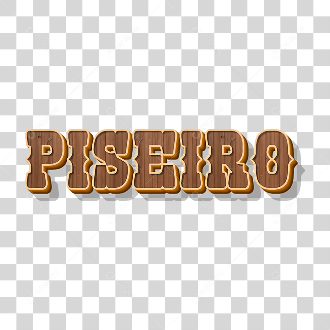 Texto 3D Piseiro PNG Transparente