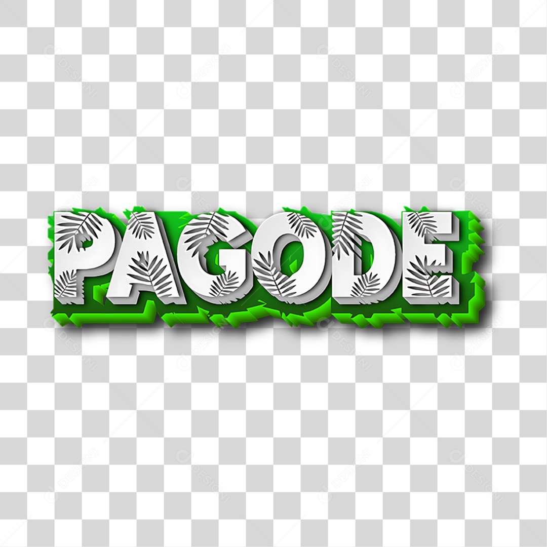 Texto 3D Pagode PNG Transparente
