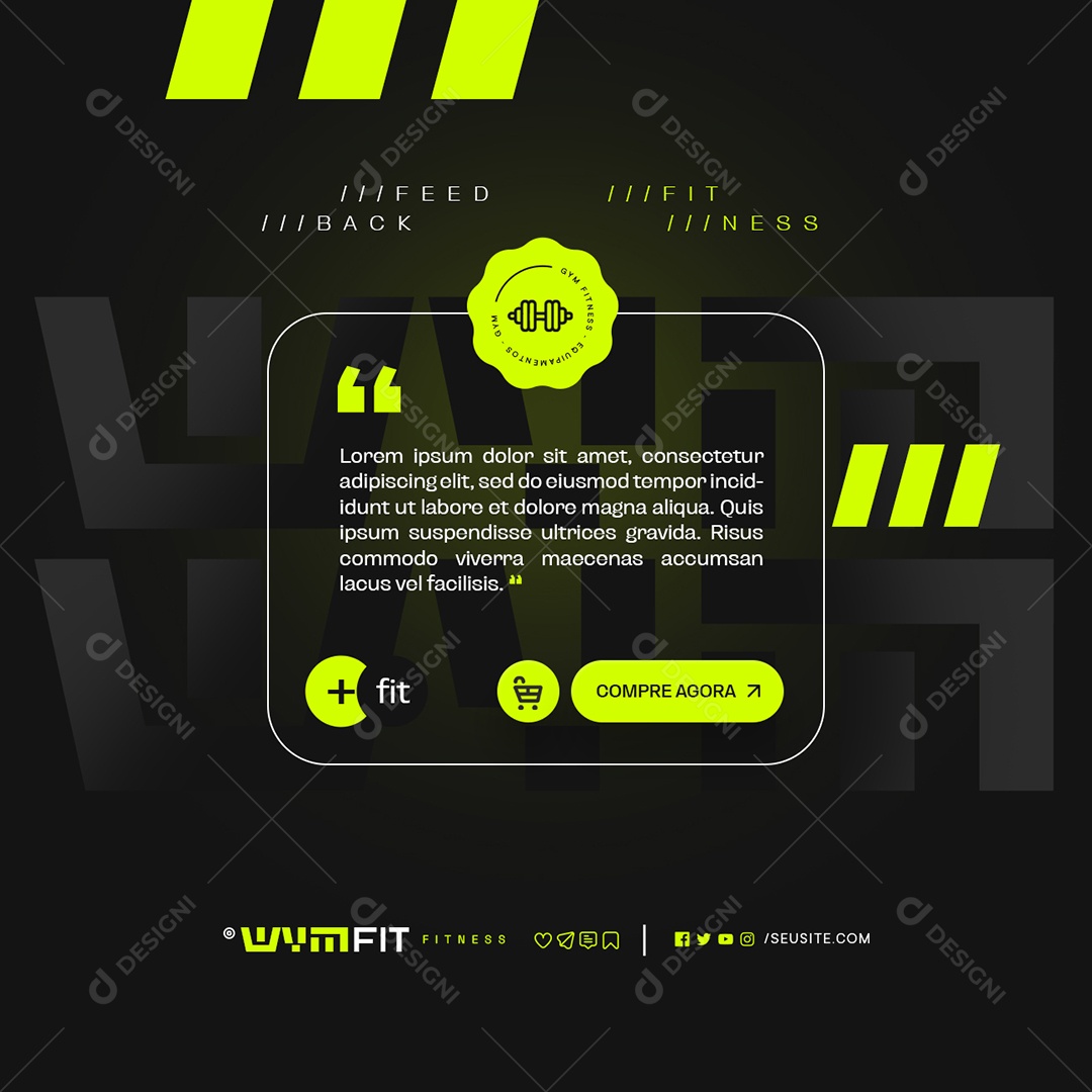 Loja de Equipamentos de Academia Feedback Fitness Social Media PSD Editável