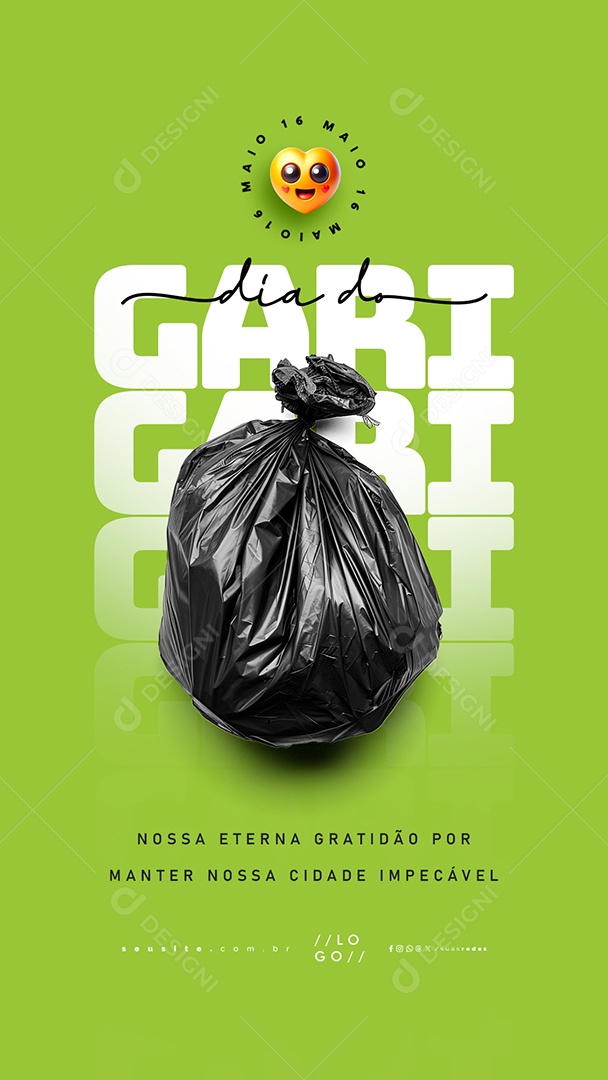 Story Dia Do Gari 16 de Maio Nossa Eterna Gratidão Social Media PSD Editável