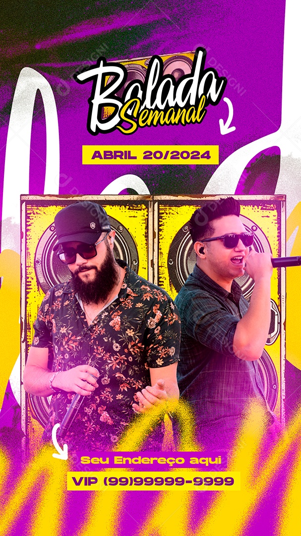 Flyer Balada Semanal Story Social Media PSD Editável