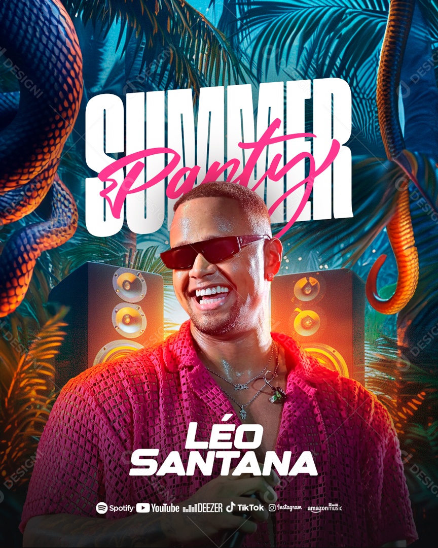 Flyer Summer Panty Léo Santana Social Media PSD Editável
