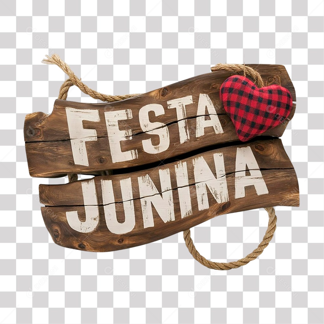 Selo 3D Festa Junina para Composição PNG Transparente