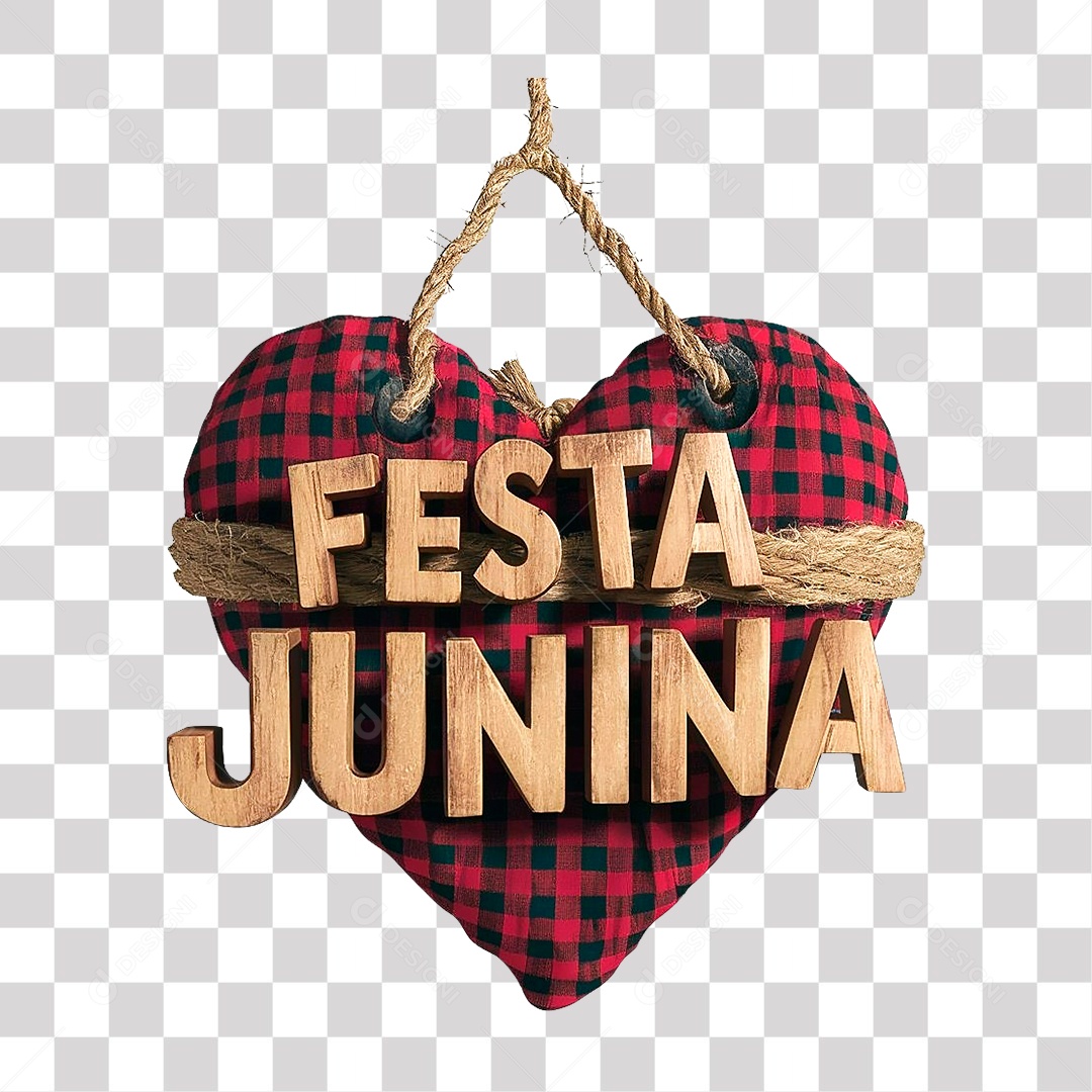 Selo 3D Festa Junina para Composição PNG Transparente