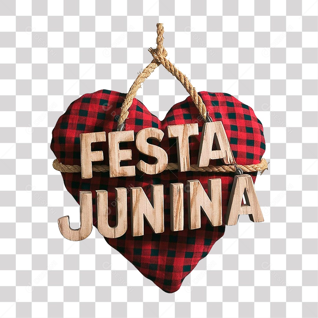 Festa Junina Selo 3D para Composição PNG Transparente
