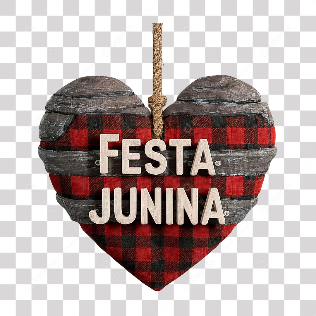 Selo 3D Festa Junina para Composição PNG Transparente
