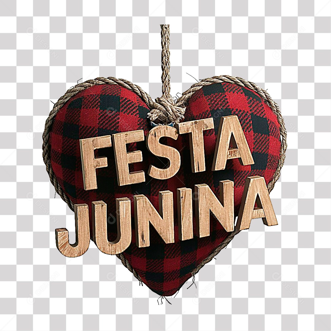 Selo 3D Festa Junina para Composição PNG Transparente