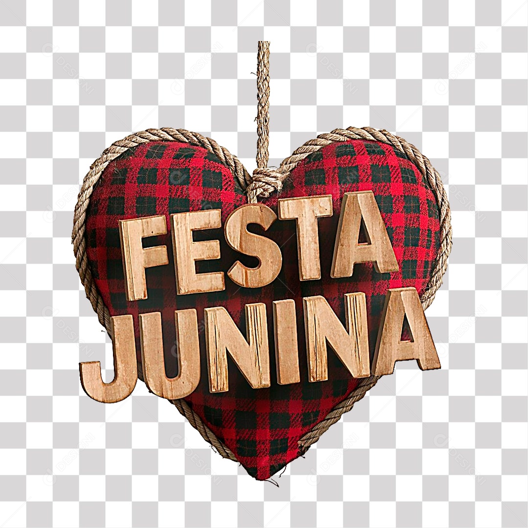 Festa Junina Selo 3D para Composição PNG Transparente
