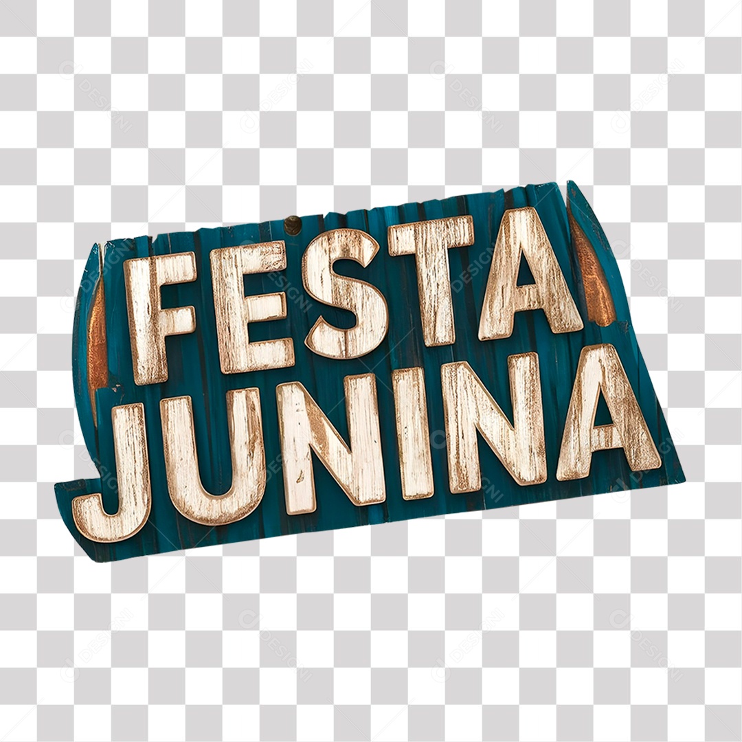 Festa Junina Selo 3D para Composição PNG Transparente