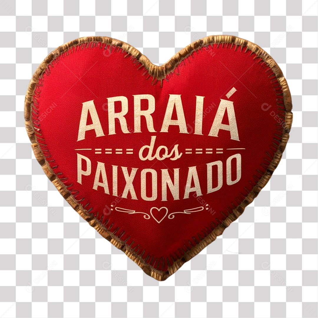 Arraia dos Apaixonado Selo 3D para Composição PNG Transparente