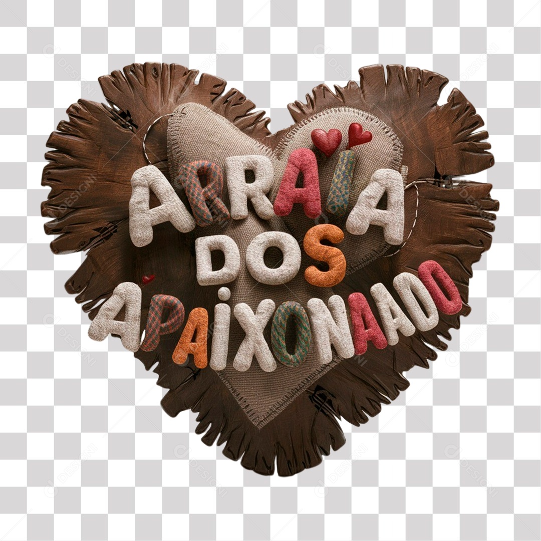 Arraia dos Apaixonado Selo 3D para Composição PNG Transparente