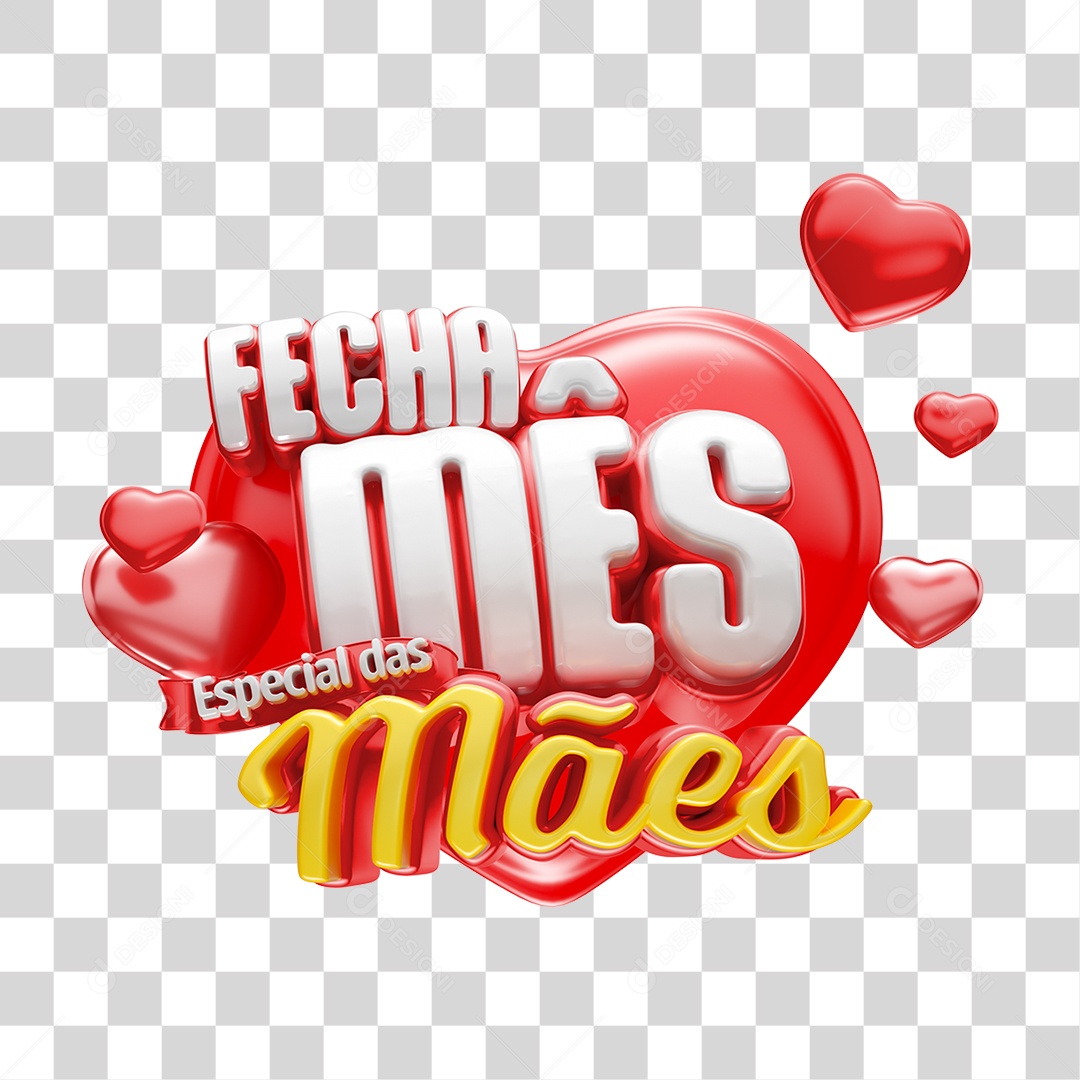 Fecha Mês Especial das Mães PNG Transparente