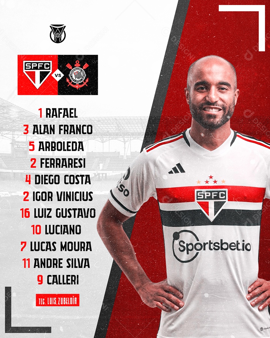 Futebol São Paulo X Corinthians Social Media PSD Editável