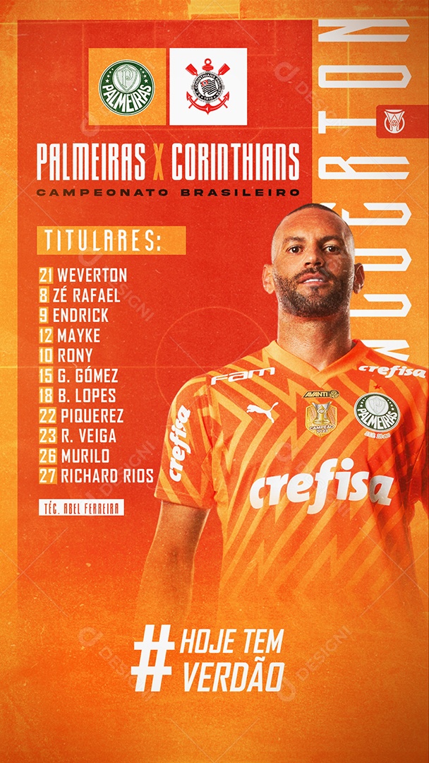 Futebol Palmeiras X Corinthias Social Media PSD Editável