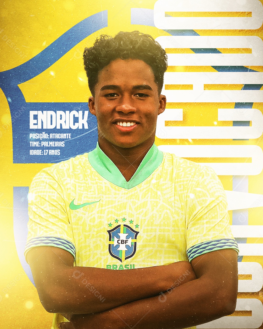 Futebol Escalado Endrick Social Media PSD Editável