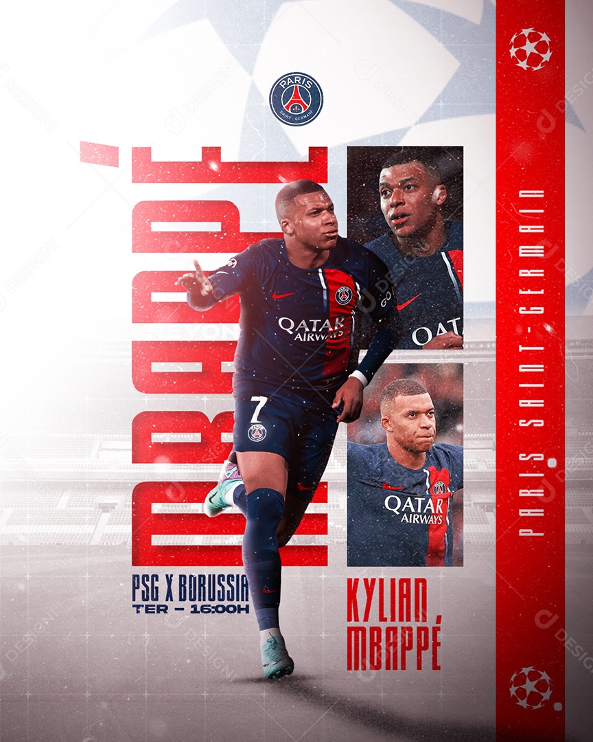 Futebol  Paris Saint Gernain Social Media PSD Editável