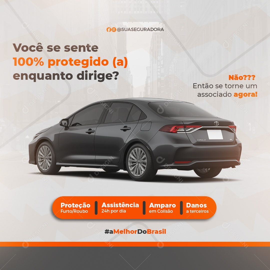 Proteção Assistência Amparo Danos Social Media PSD Editável