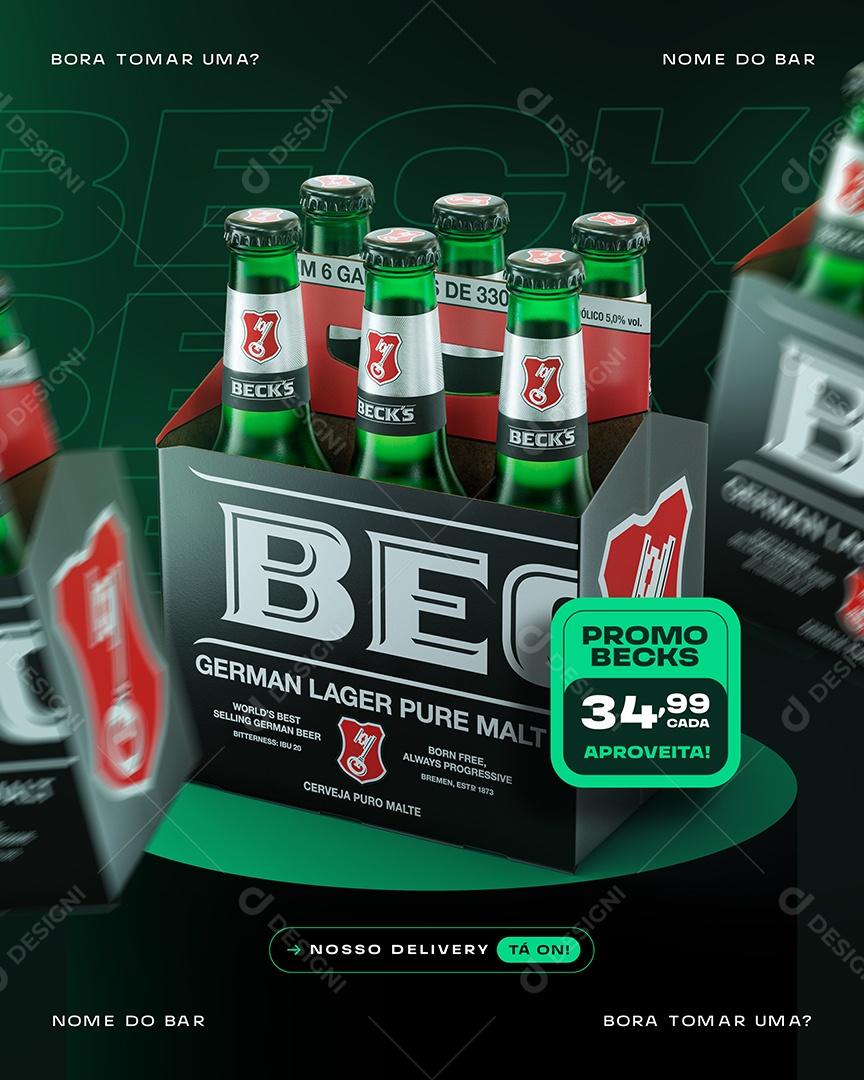 Promo Becks Social Media PSD Editável