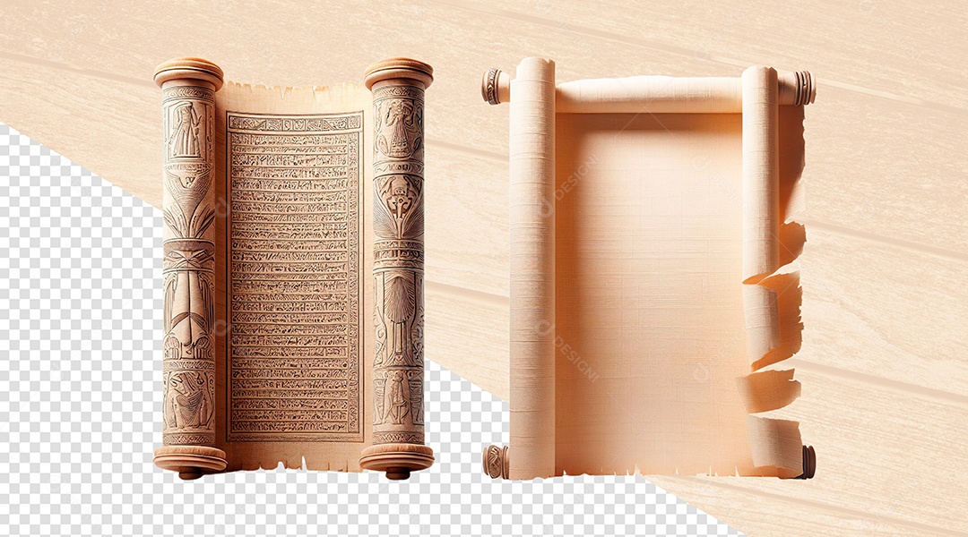 Papel Antigo Elemento 3D para Composição PSD